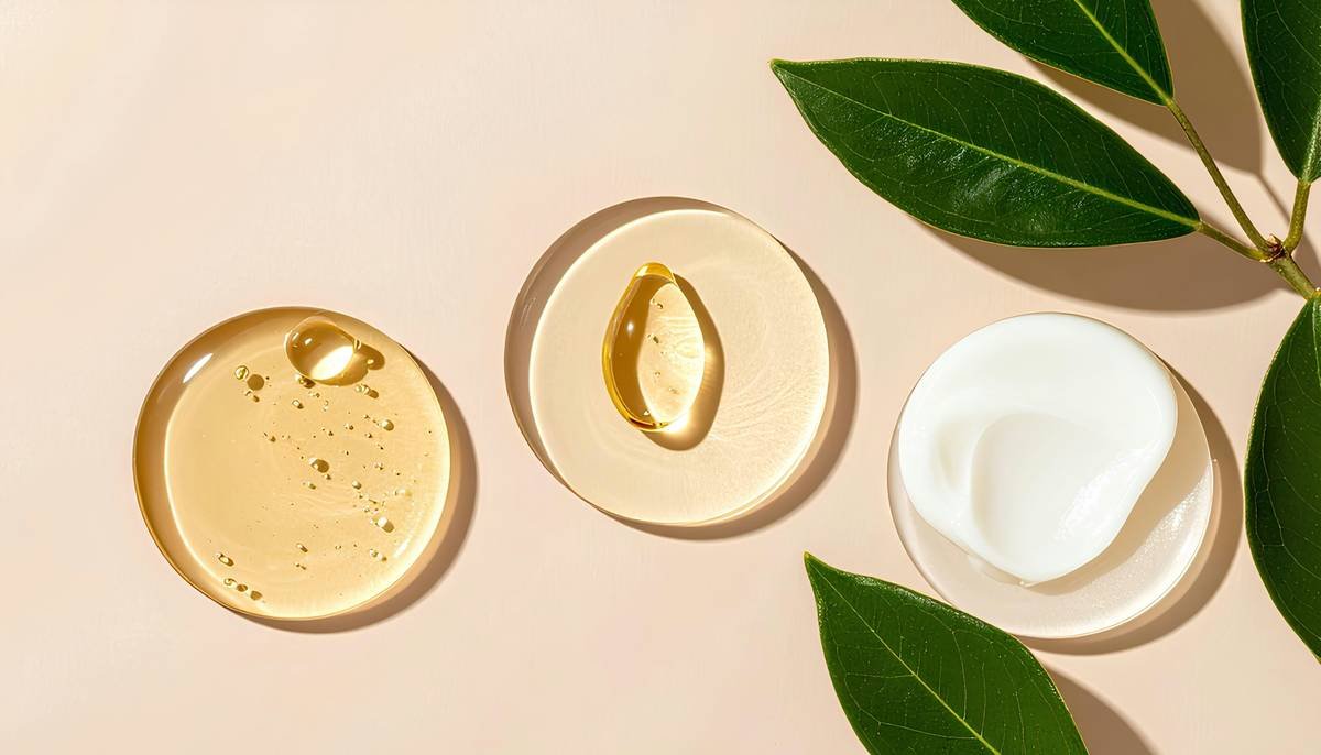 Woman applying all natural hydrating balm to her cheeks with clean fingertips